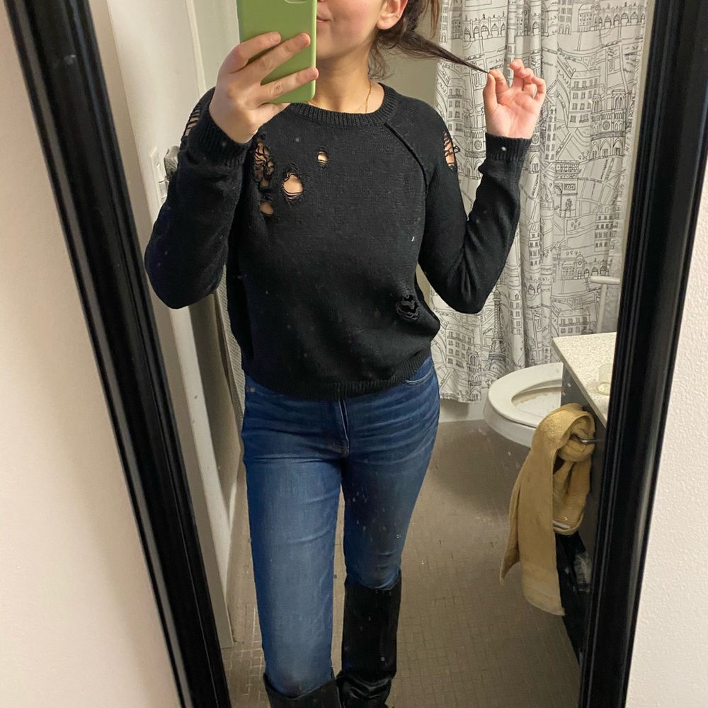 Distressed sweater from forever 21